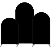 Lofaris Pure Black Set Of 3 Double Sided Party Arch Backdrop Kit